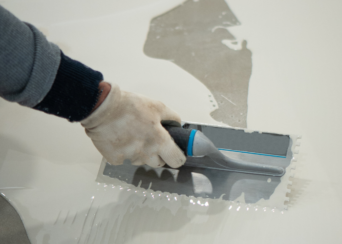 painting tile white
